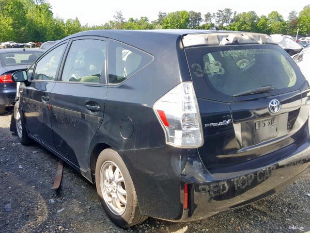 JTDZN3EU4D3197555 - 2013 TOYOTA PRIUS V BLACK photo 3