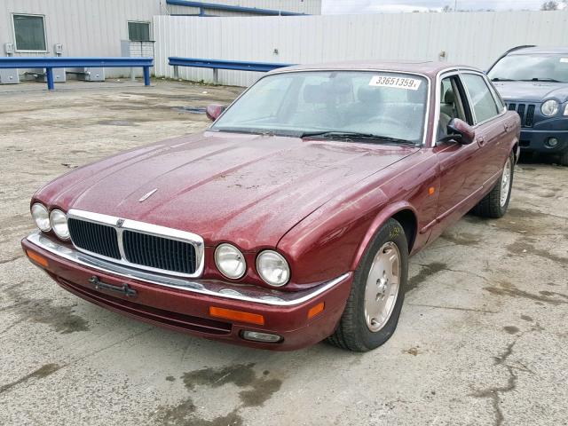 SAJHX1249VC809668 - 1997 JAGUAR XJ6 BURGUNDY photo 2