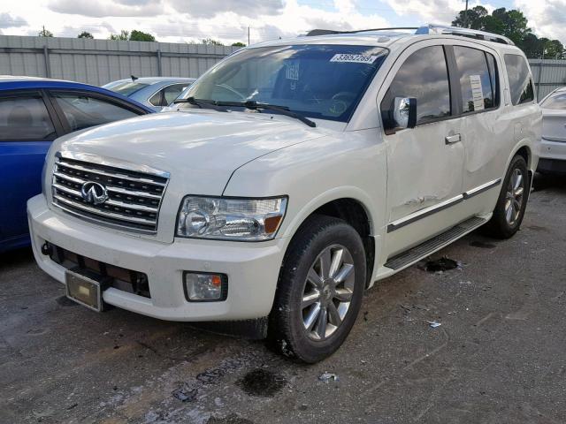 5N3AA08C68N900578 - 2008 INFINITI QX56 WHITE photo 2