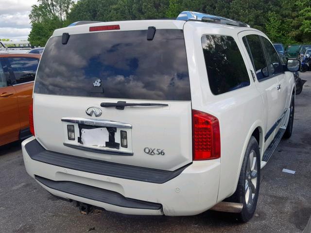 5N3AA08C68N900578 - 2008 INFINITI QX56 WHITE photo 4