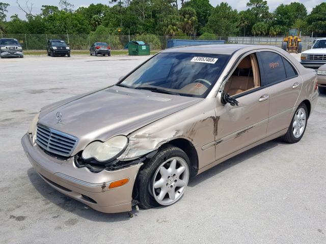 WDBRF61J33A499986 - 2003 MERCEDES-BENZ C 240 TAN photo 2