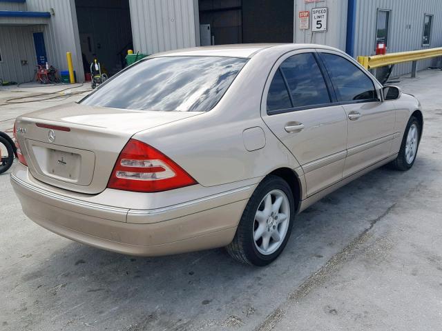 WDBRF61J33A499986 - 2003 MERCEDES-BENZ C 240 TAN photo 4