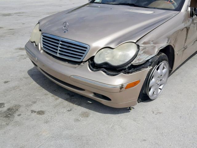 WDBRF61J33A499986 - 2003 MERCEDES-BENZ C 240 TAN photo 9