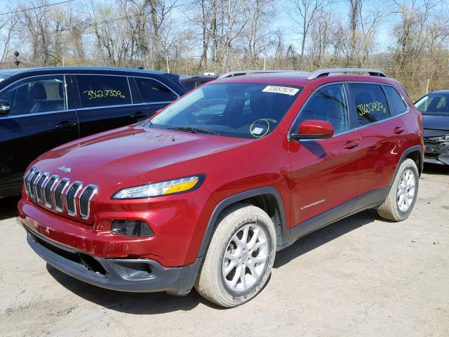 1C4PJMCS8GW374895 - 2016 JEEP CHEROKEE L RED photo 2