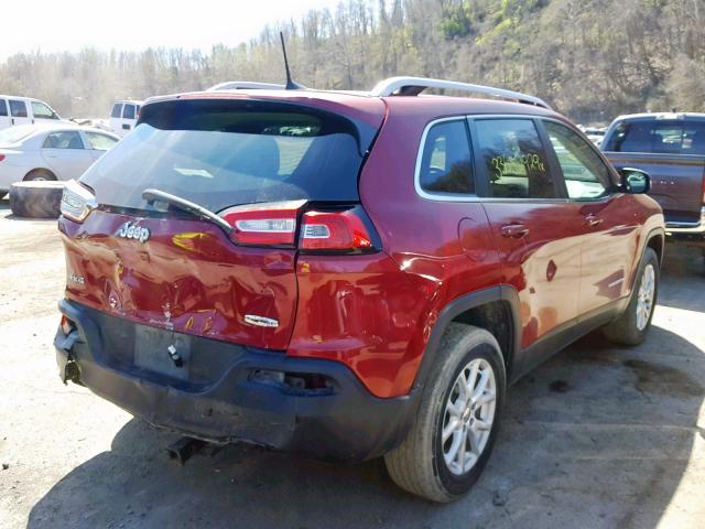 1C4PJMCS8GW374895 - 2016 JEEP CHEROKEE L RED photo 4