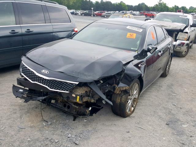 5XXGV4L25HG129298 - 2017 KIA OPTIMA SXL BLACK photo 2