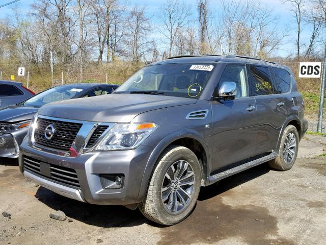 JN8AY2ND2JX002835 - 2018 NISSAN ARMADA SV GRAY photo 2