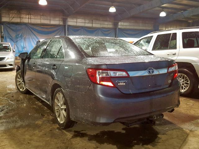 4T1BD1FK4CU060772 - 2012 TOYOTA CAMRY HYBR GRAY photo 3