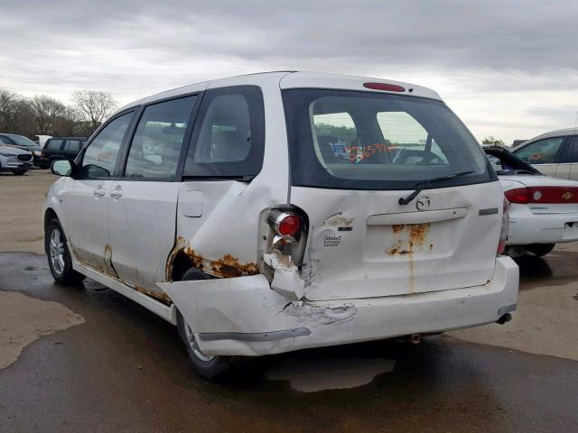 JM3LW28A550538390 - 2005 MAZDA MPV WAGON WHITE photo 3