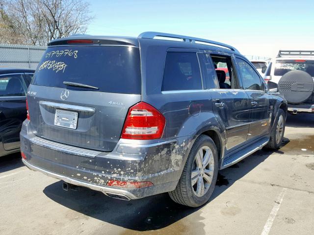 4JGBF7BE9BA629869 - 2011 MERCEDES-BENZ GL 450 4MA GRAY photo 4