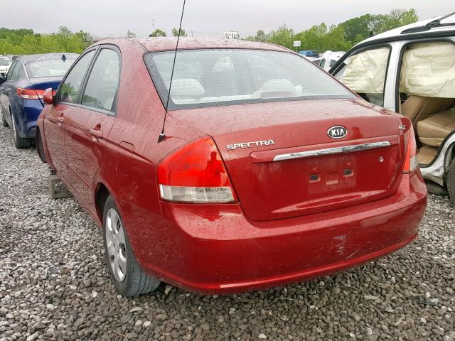 KNAFE121885547679 - 2008 KIA SPECTRA EX RED photo 3