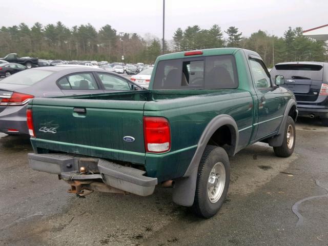 1FTYR11V9YTA39057 - 2000 FORD RANGER GREEN photo 4