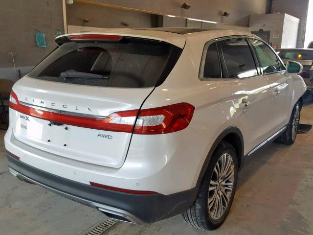 2LMTJ8LRXGBL48559 - 2016 LINCOLN MKX RESERV WHITE photo 4