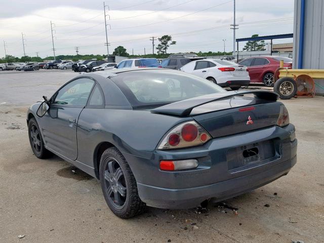 4A3AC44G9YE119719 - 2000 MITSUBISHI ECLIPSE GS GREEN photo 3