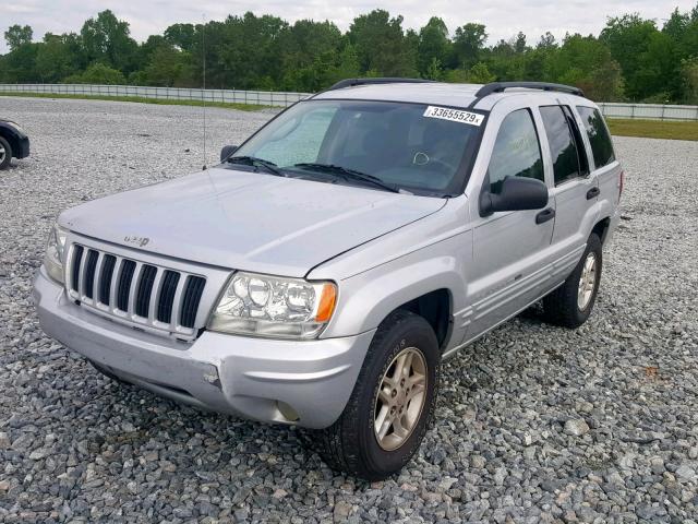 1J4GX48SX4C124119 - 2004 JEEP GRAND CHER SILVER photo 2