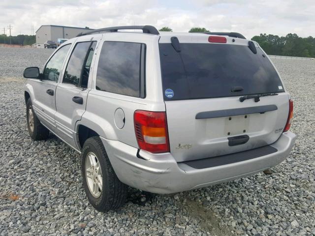 1J4GX48SX4C124119 - 2004 JEEP GRAND CHER SILVER photo 3