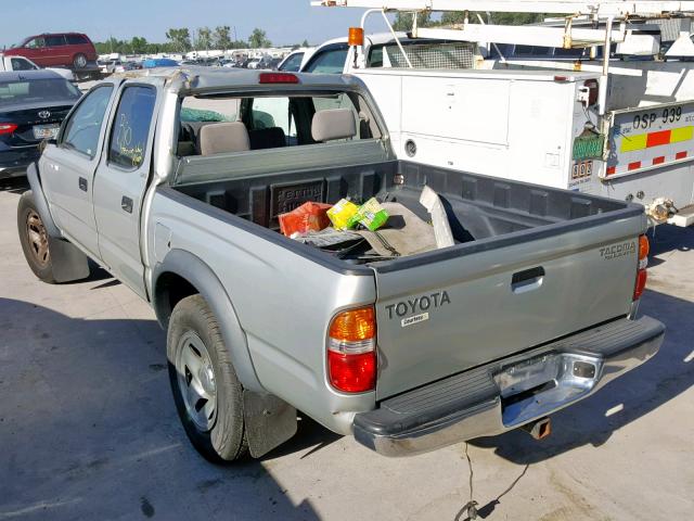 5TEGN92N54Z427452 - 2004 TOYOTA TACOMA DOU SILVER photo 3