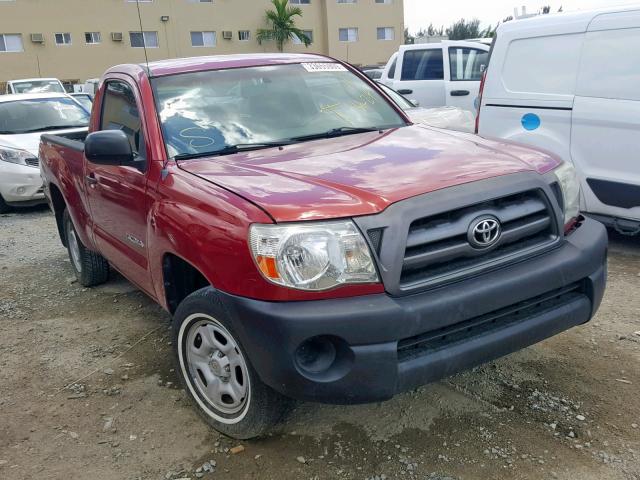 5TENX22N97Z352140 - 2007 TOYOTA TACOMA RED photo 1