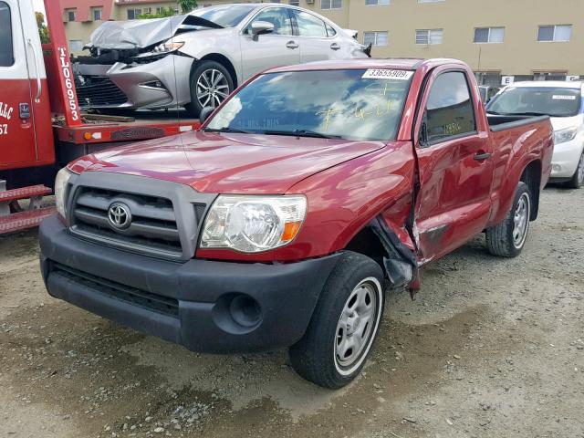 5TENX22N97Z352140 - 2007 TOYOTA TACOMA RED photo 2