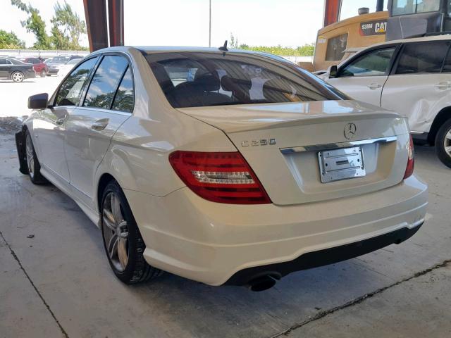 WDDGF4HB6CR241271 - 2012 MERCEDES-BENZ C 250 WHITE photo 3