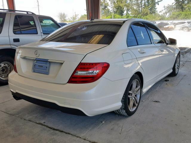 WDDGF4HB6CR241271 - 2012 MERCEDES-BENZ C 250 WHITE photo 4