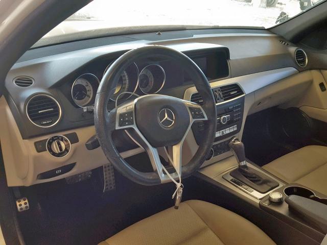 WDDGF4HB6CR241271 - 2012 MERCEDES-BENZ C 250 WHITE photo 9