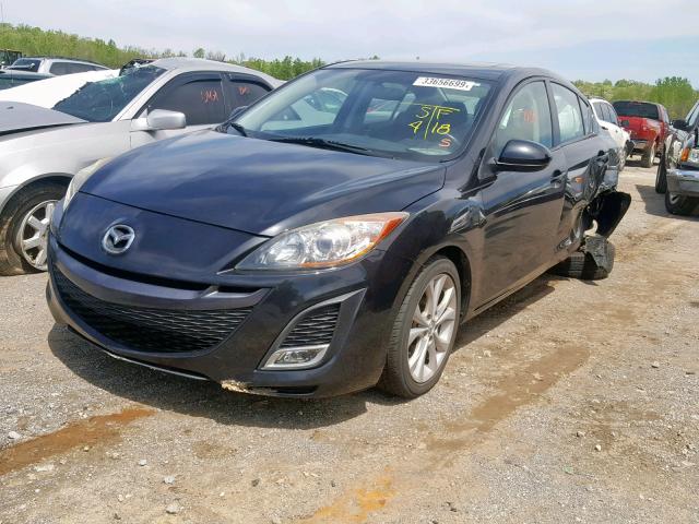 JM1BL1U58B1384280 - 2011 MAZDA 3 S BLACK photo 2