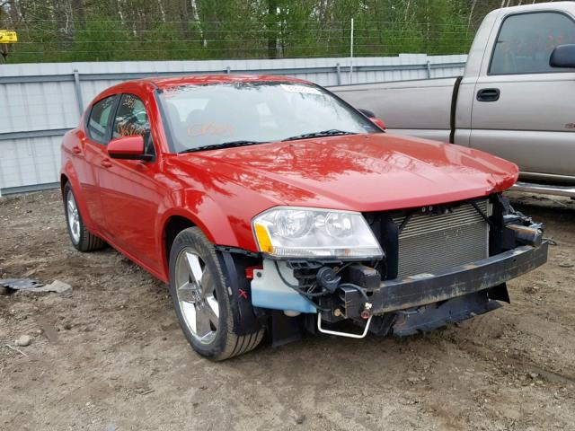 1B3BD2FG7BN583834 - 2011 DODGE AVENGER LU RED photo 1