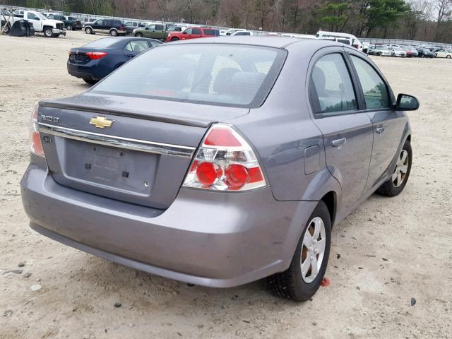 KL1TD5DEXAB107011 - 2010 CHEVROLET AVEO LS GRAY photo 4