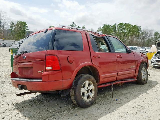 1FMZU85W64UB25196 - 2004 FORD EXPLORER L RED photo 4