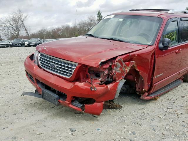 1FMZU85W64UB25196 - 2004 FORD EXPLORER L RED photo 9