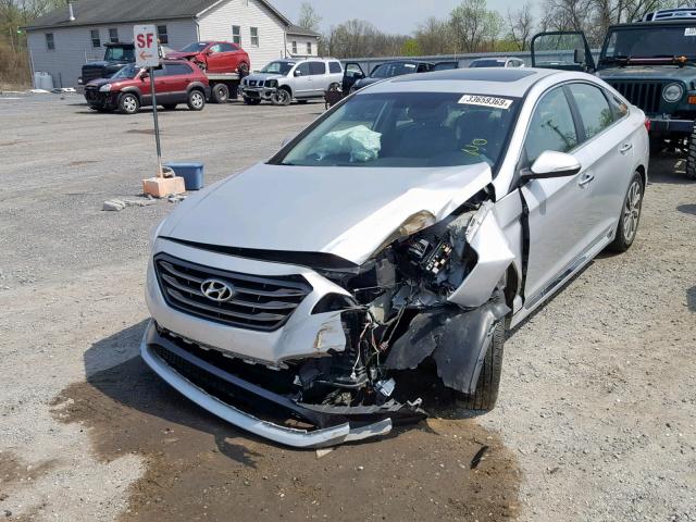 5NPE34AF8GH368866 - 2016 HYUNDAI SONATA SPO SILVER photo 2