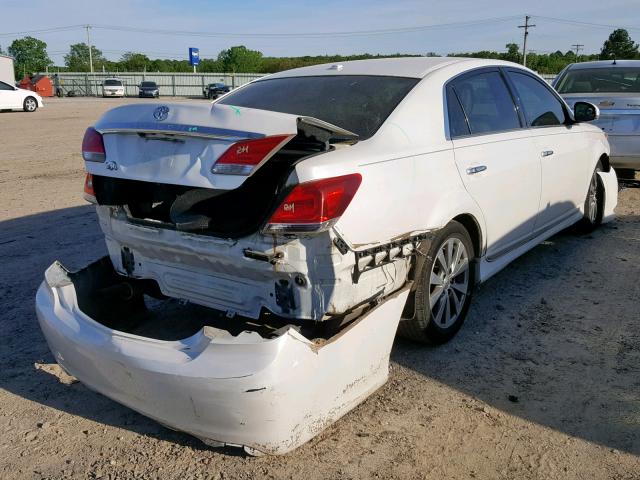 4T1BK3DB4BU372433 - 2011 TOYOTA AVALON BAS WHITE photo 4