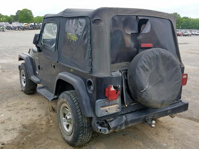 1J4FY29P6VP452722 - 1997 JEEP WRANGLER / BLACK photo 3