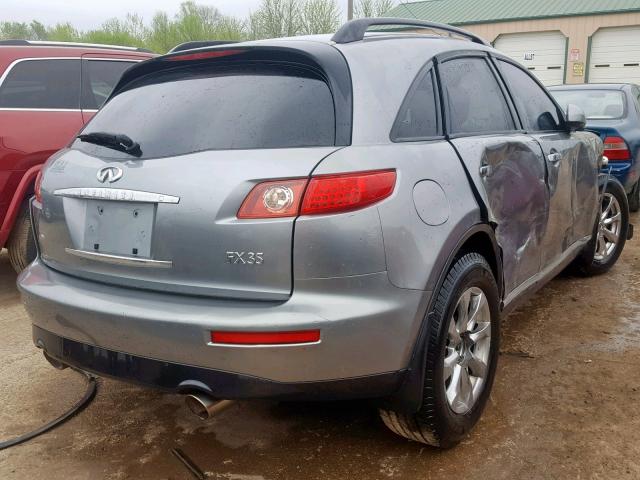 JNRAS08W57X206181 - 2007 INFINITI FX35 GRAY photo 4