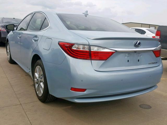 JTHBW1GG4E2041967 - 2014 LEXUS ES 300H BLUE photo 3