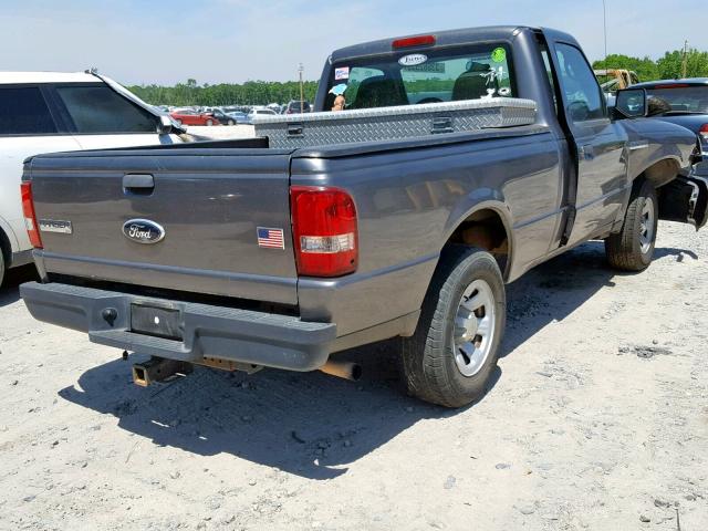 1FTYR10D77PA00970 - 2007 FORD RANGER GRAY photo 4