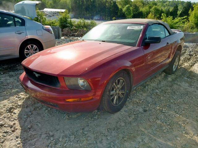 1ZVFT84N875307707 - 2007 FORD MUSTANG RED photo 2