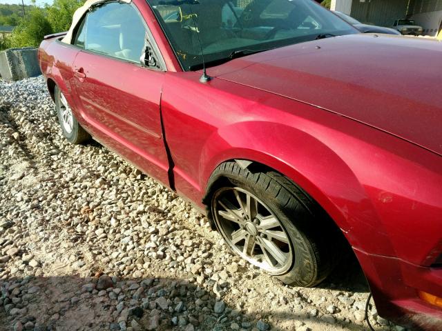 1ZVFT84N875307707 - 2007 FORD MUSTANG RED photo 9