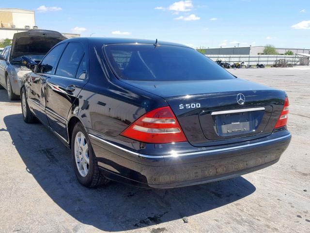 WDBNG75J71A154677 - 2001 MERCEDES-BENZ S 500 BLACK photo 3