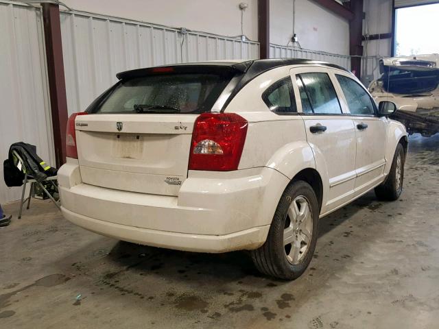 1B3HB48B67D253029 - 2007 DODGE CALIBER SX WHITE photo 4