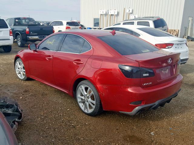 JTHBK262785061544 - 2008 LEXUS IS 250 MAROON photo 3