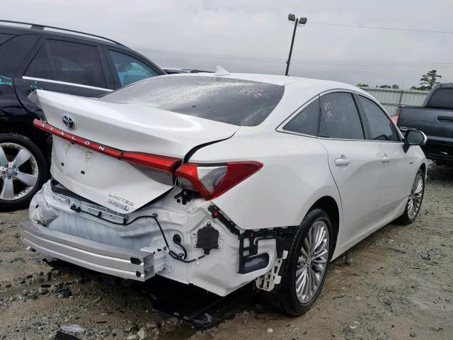 4T1B21FB6KU007074 - 2019 TOYOTA AVALON XLE WHITE photo 4