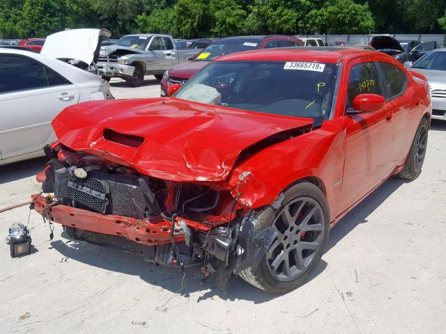 2B3CA7CW6AH182126 - 2010 DODGE CHARGER SR RED photo 2