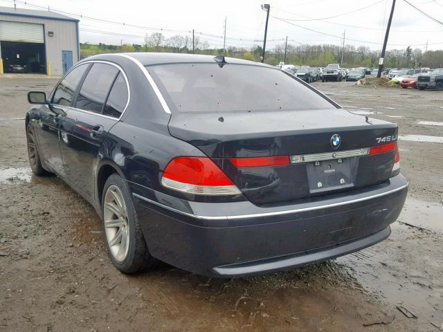 WBAGN63442DR02919 - 2002 BMW 745 LI BLACK photo 3