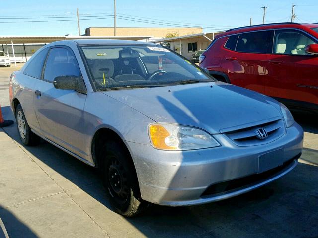 1HGEM21221L001187 - 2001 HONDA CIVIC DX SILVER photo 1