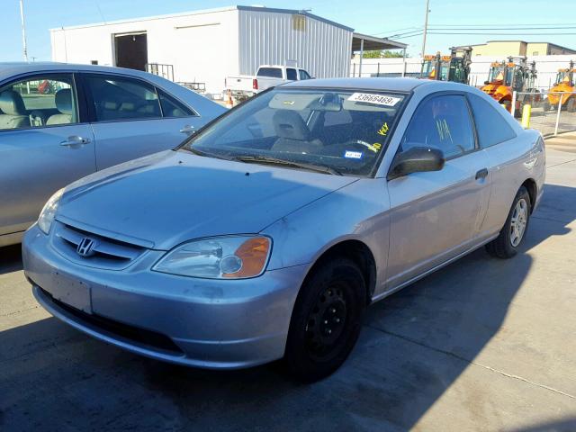 1HGEM21221L001187 - 2001 HONDA CIVIC DX SILVER photo 2