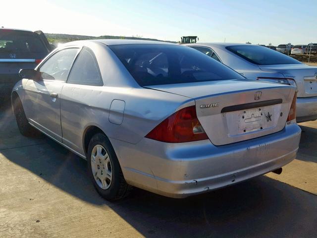 1HGEM21221L001187 - 2001 HONDA CIVIC DX SILVER photo 3