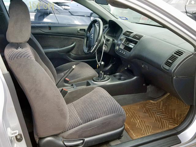 1HGEM21221L001187 - 2001 HONDA CIVIC DX SILVER photo 5