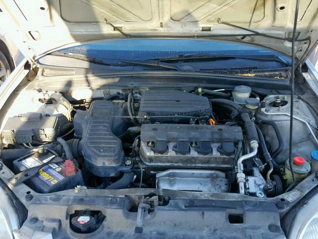 1HGEM21221L001187 - 2001 HONDA CIVIC DX SILVER photo 7